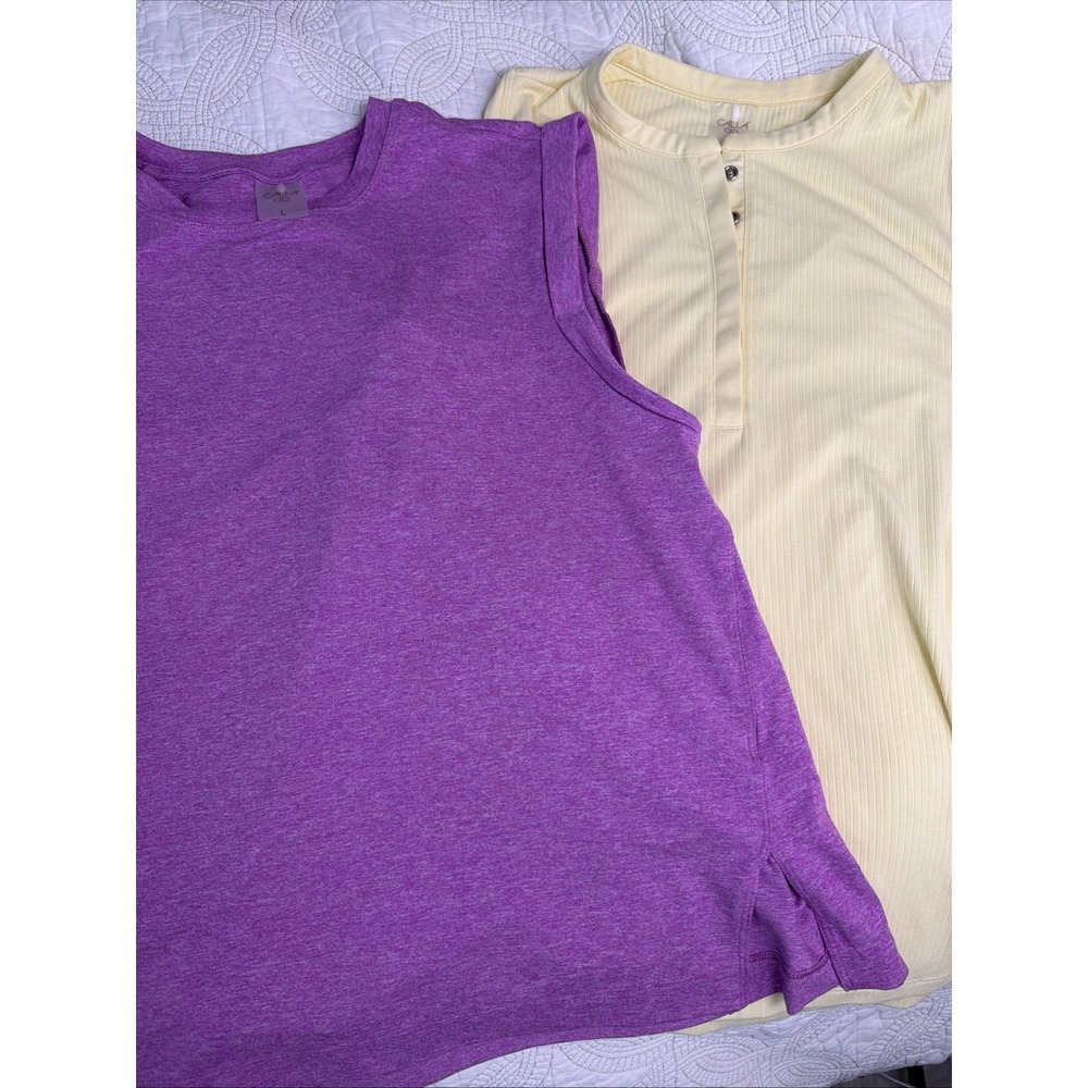 Lot of 2 Calla by Carrie Underwood Summer Sleeveless Shirts Sz L‎